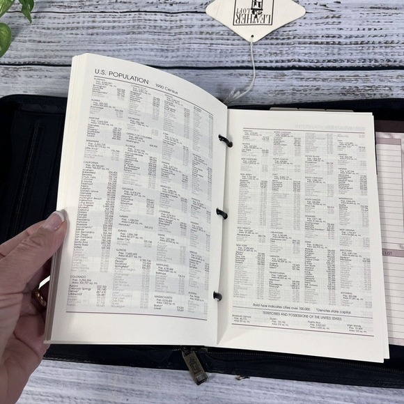 Vintage 1998 Shafmaster Amboldi Black Leather Office Day Planner Address Book - Picture 13 of 16